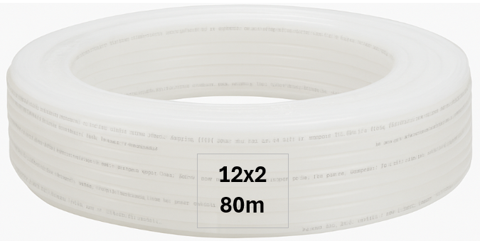 12x2mm PERT underfloor heating pipe (80m)