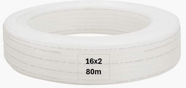 16x2mm PERT underfloor heating pipe (80m)